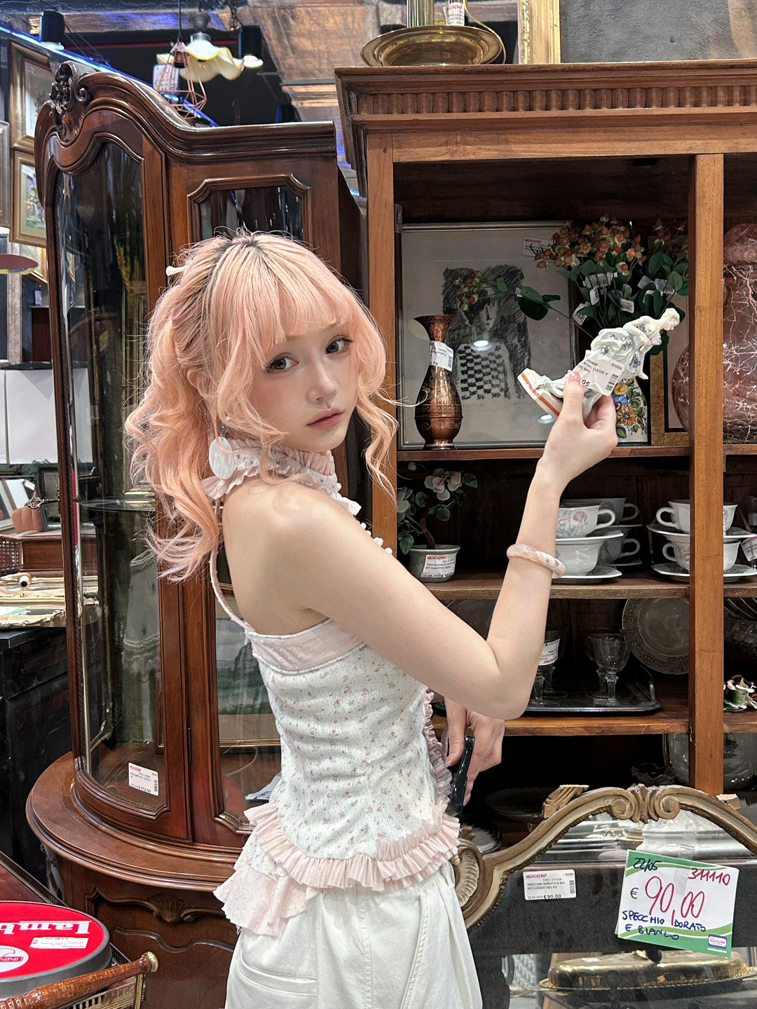 Rose Island - Girly Patchwork Halter Top camisole Rose island