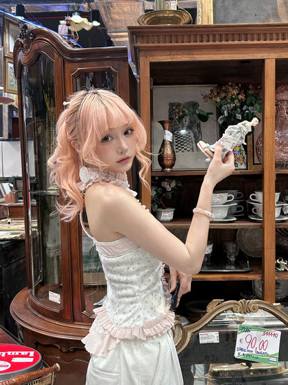 Rose Island - Girly Patchwork Halter Top camisole Rose island