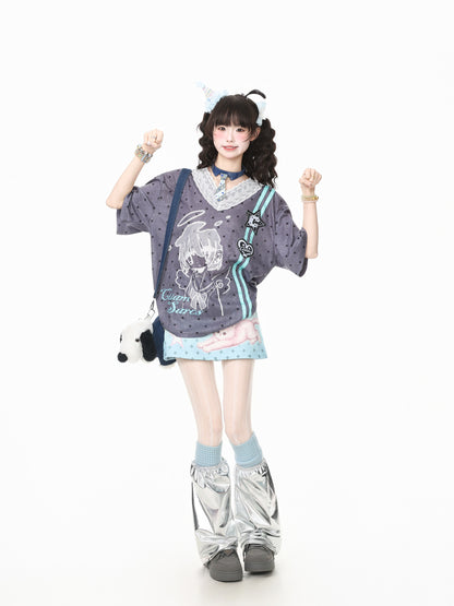 Languid Park - Star Print Bodycon Mini Skirt skirt Languid Park