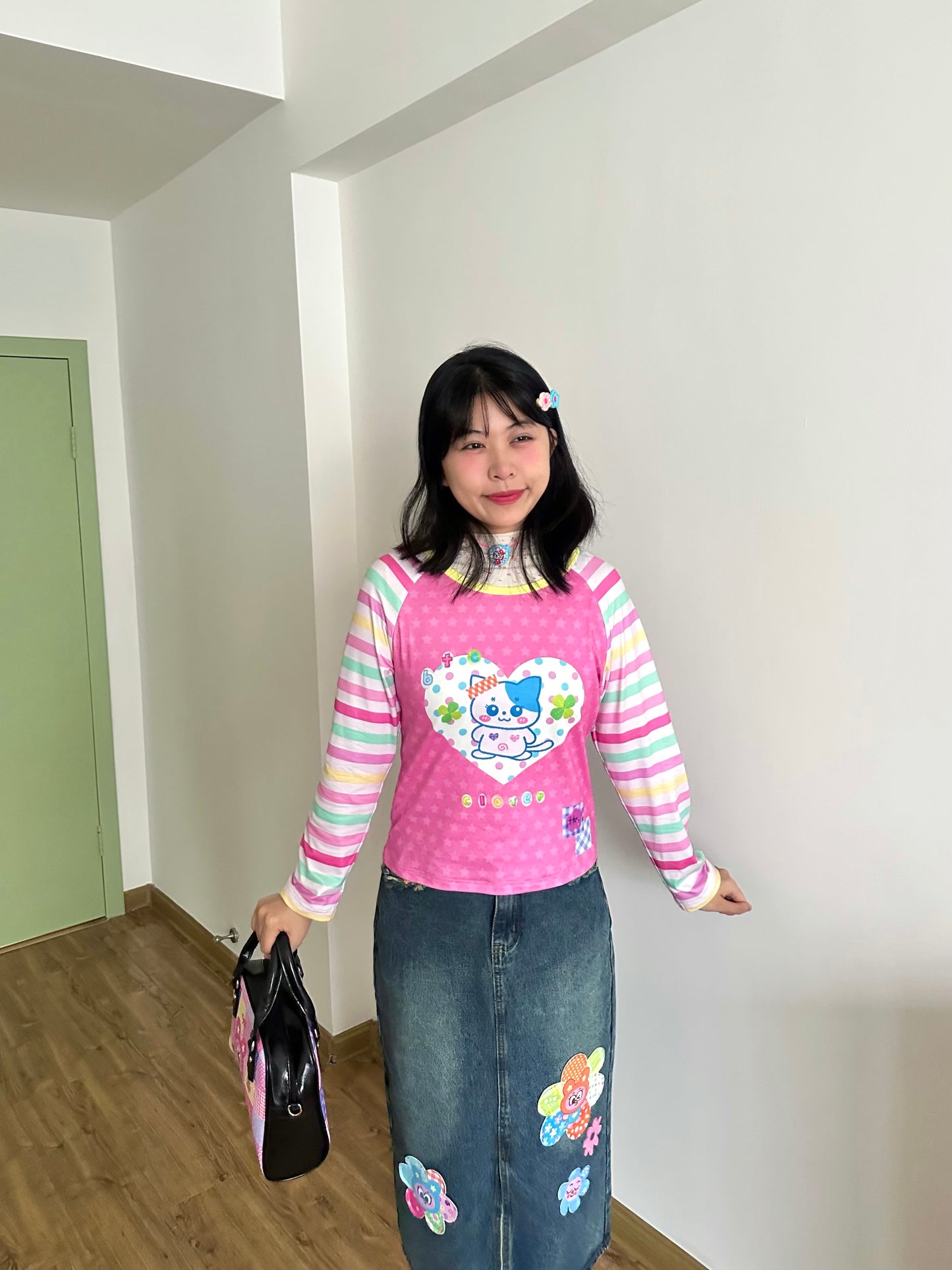 Bodytalk - Kawaii Y2K Colorblock Long Sleeve Tee shirt bodytalk