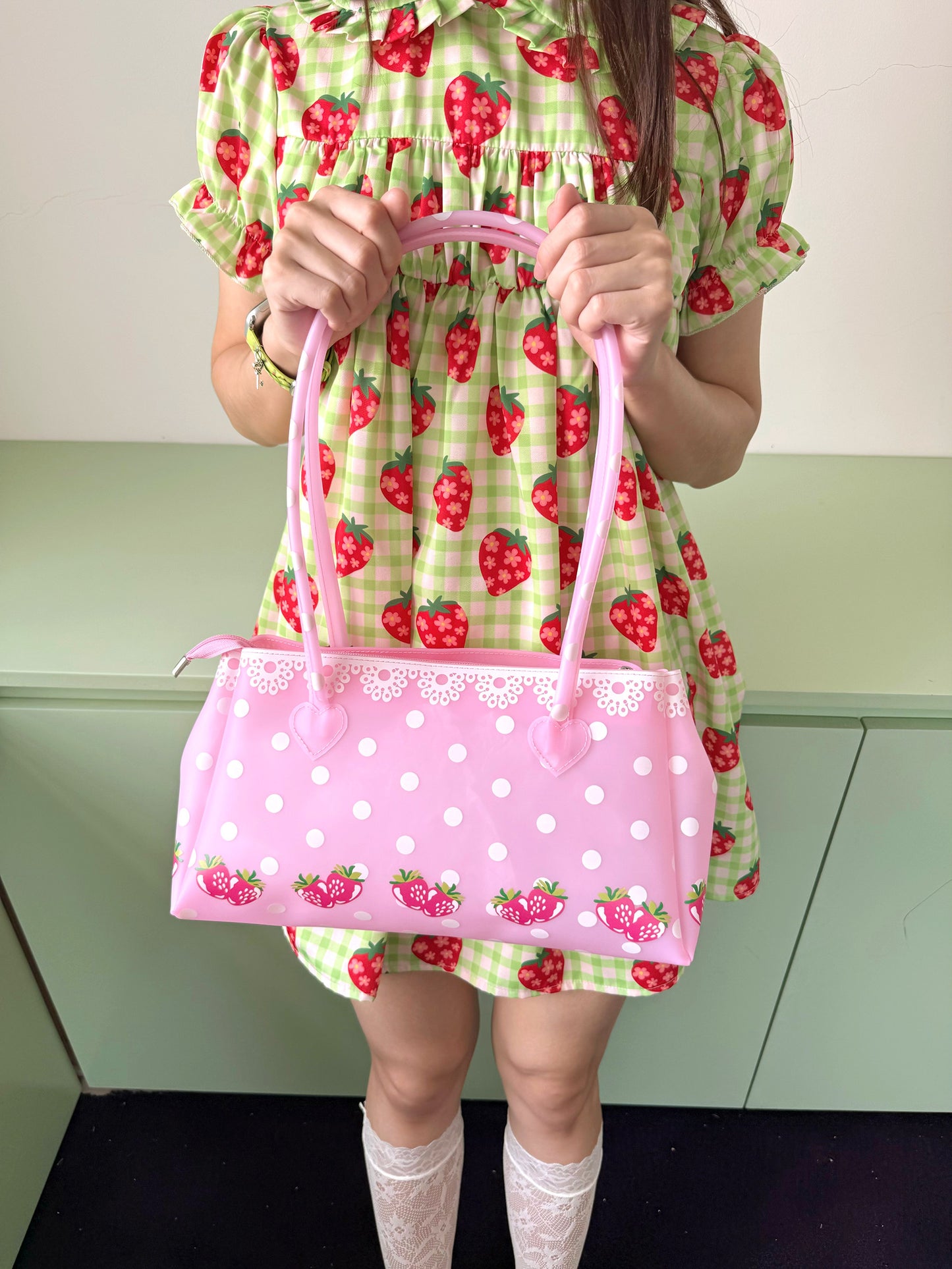 FRUITS - Strawberry Pink Jelly Bag | Kawaii Y2K Shoulder Handbag bag Fruits