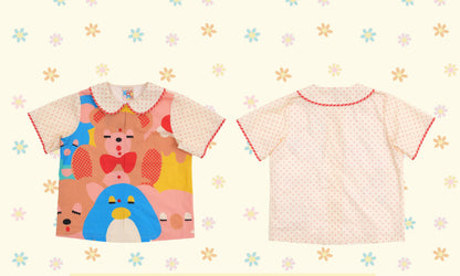 NIKKOU - Color Print Doll Shirt shirt Nikkou home S