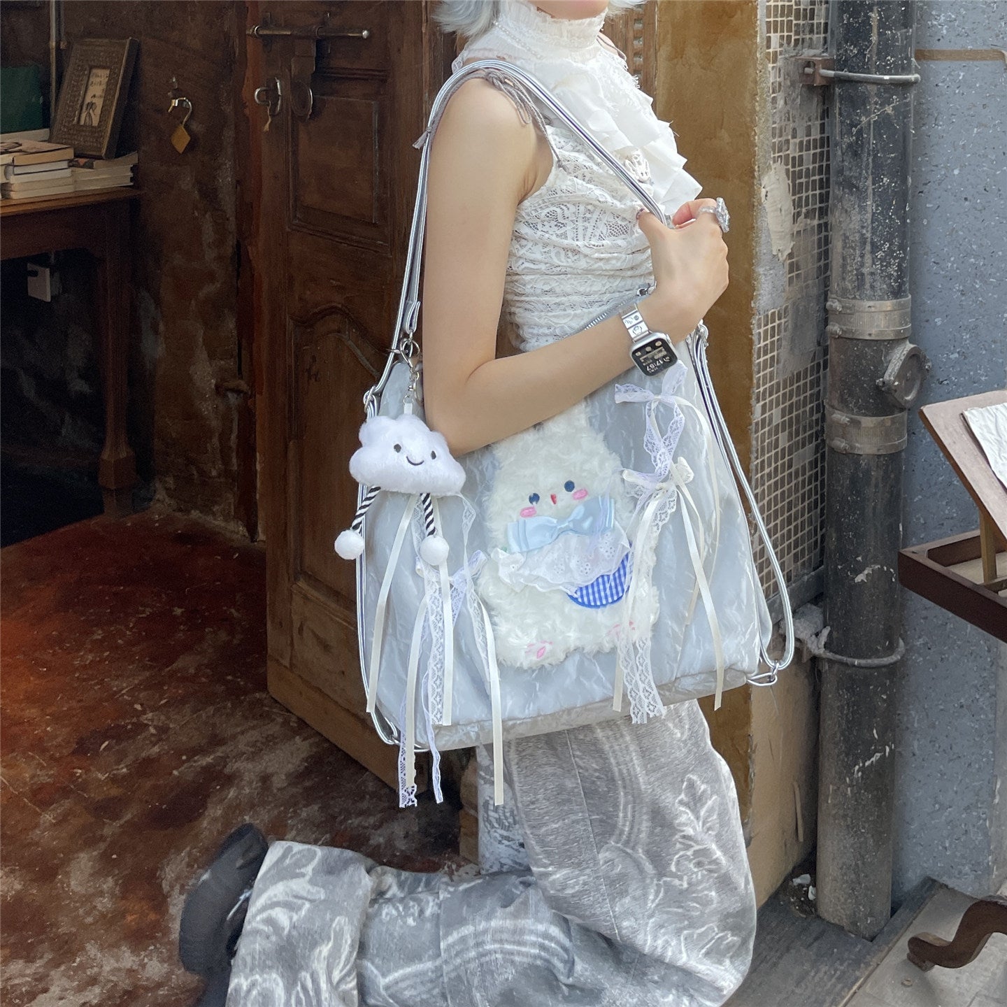 Hottie - Y2K Cartoon Tassel Backpack Shoulder Bag bag Hottie