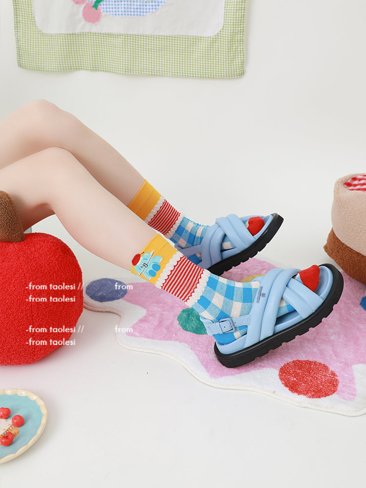 TaoLeSi - Kawaii Cartoon Ruffle Socks sock TaoLeSi