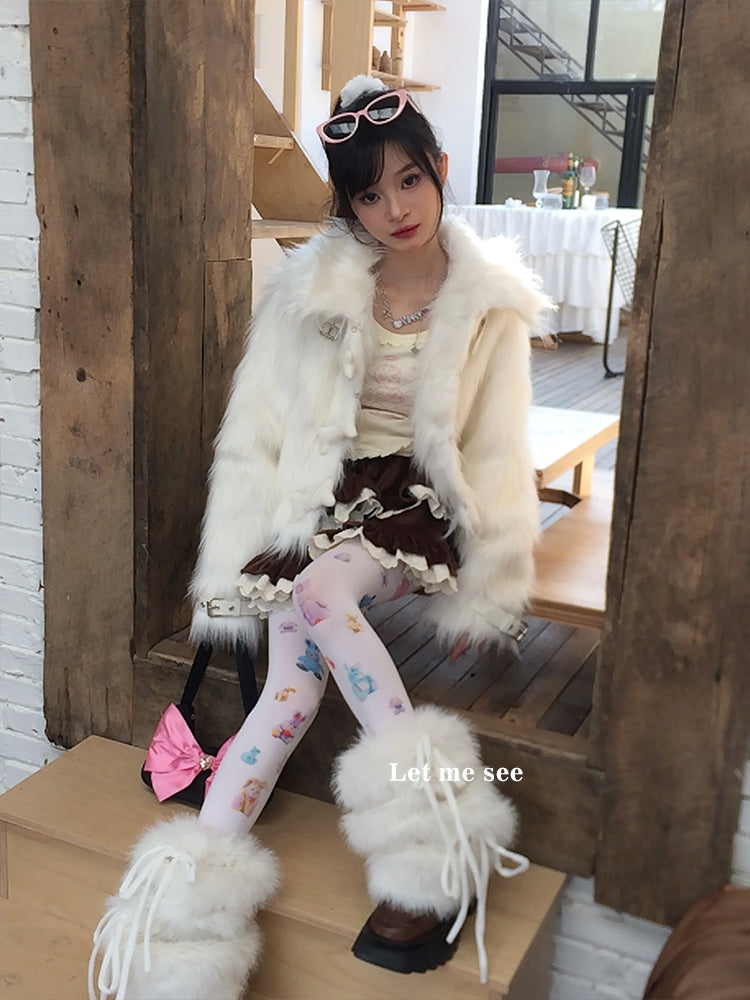 LET ME SEE Original Tights | Y2K Velvet Tights | Lolita Girl Slim Fit Pantyhose tights let me see