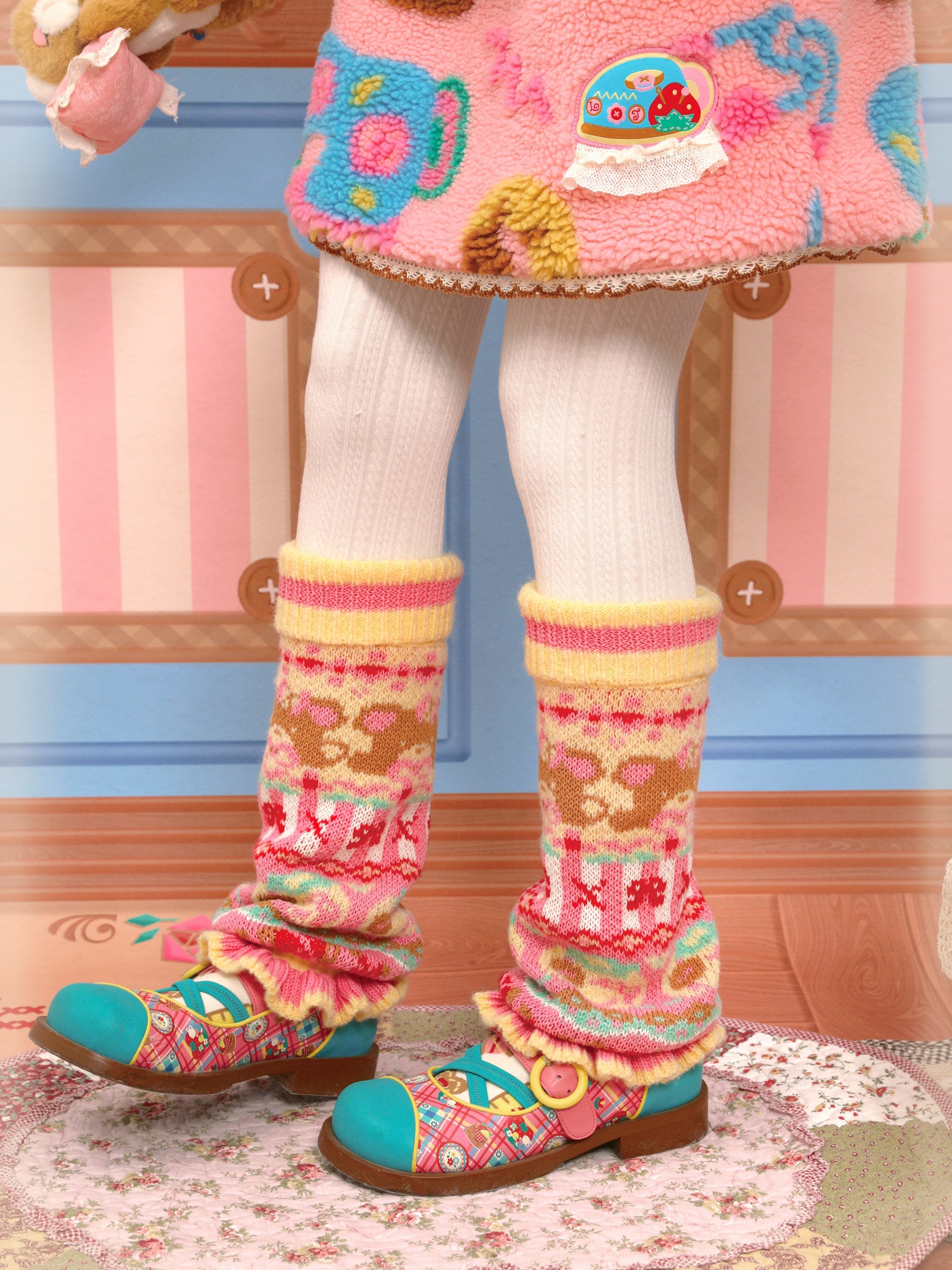 Lutra Jump - Decora Knit Lace Leg Warmers leg warmmers Lutra Jump