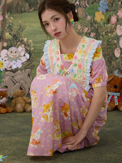 tntntutu - Pink Floral Bow Dress dress tntntutu