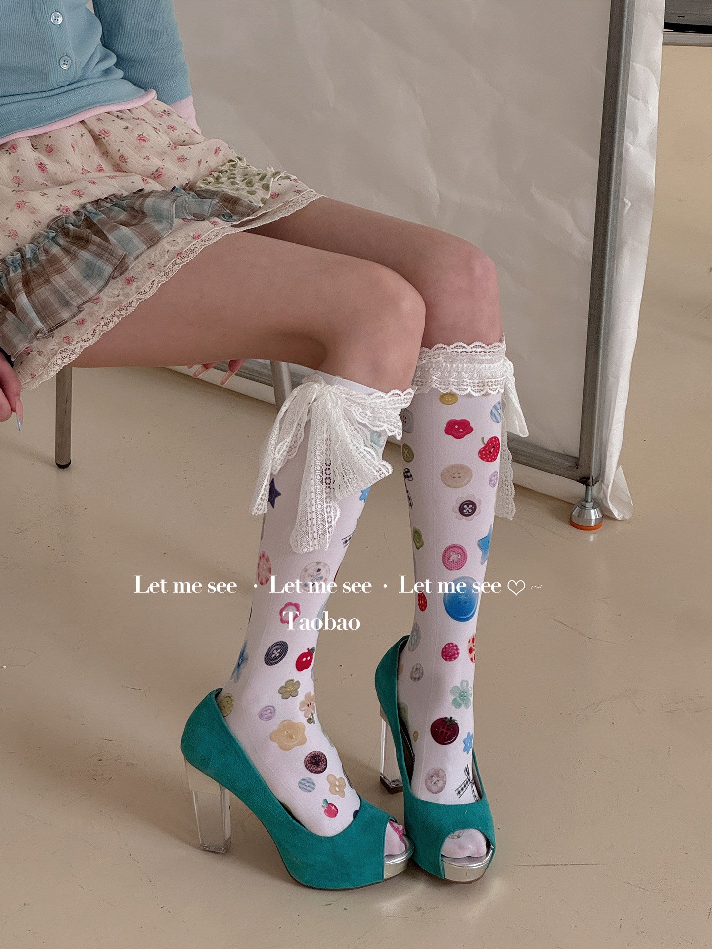 LET ME SEE - Kawaii Lace Trim Mid Socks socks let me see