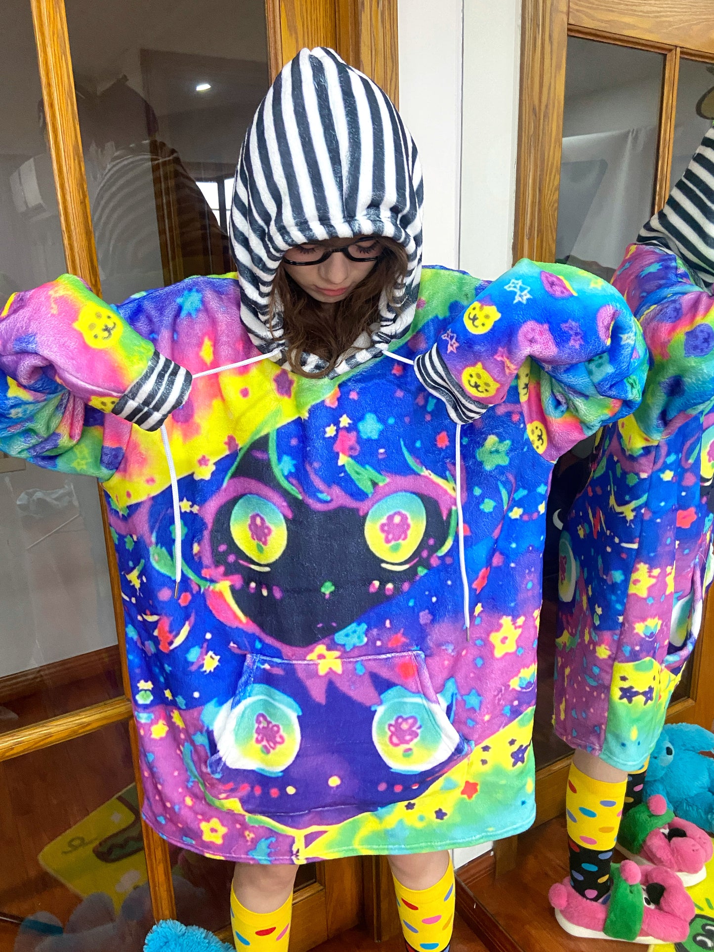 Leerroo - Decora Kei Fleece Cartoon Hoodie hoodie Leerroo