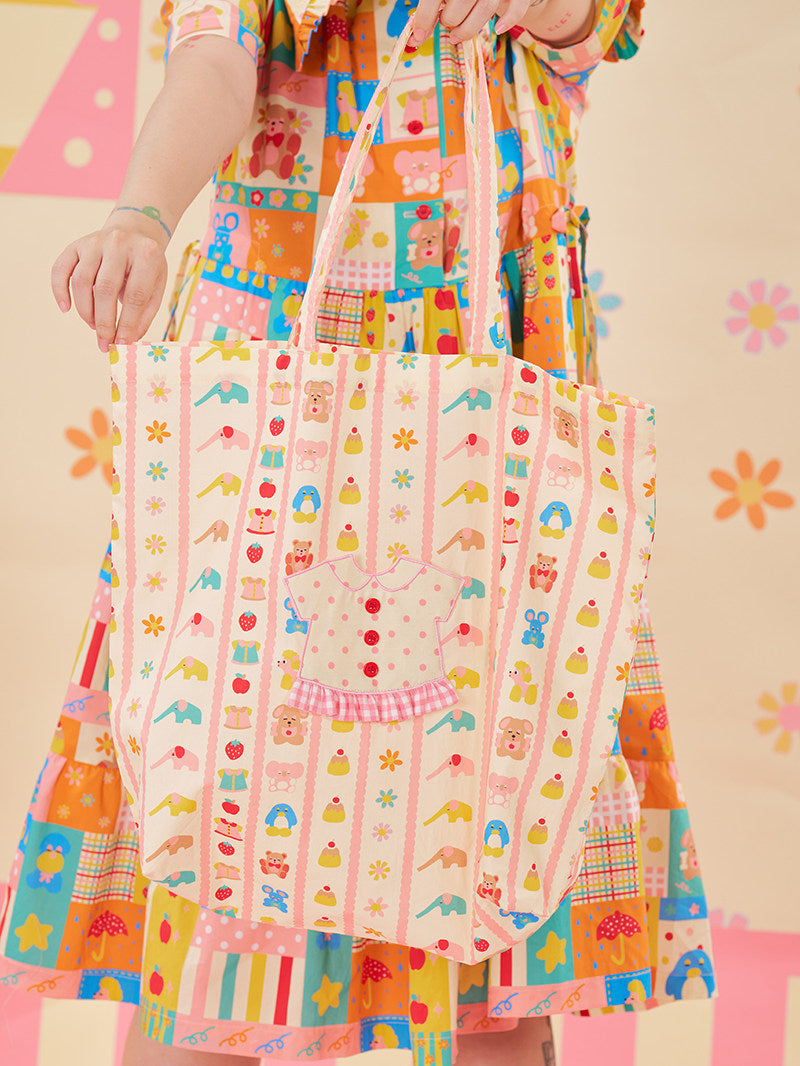 NIKKOU - Colorful Kawaii Shoulder Tote Bag bag Nikkou home