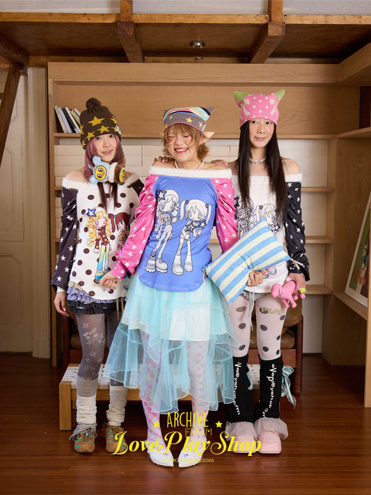 loveplay – Off-Shoulder Puff Sleeve Top shirt loveplay