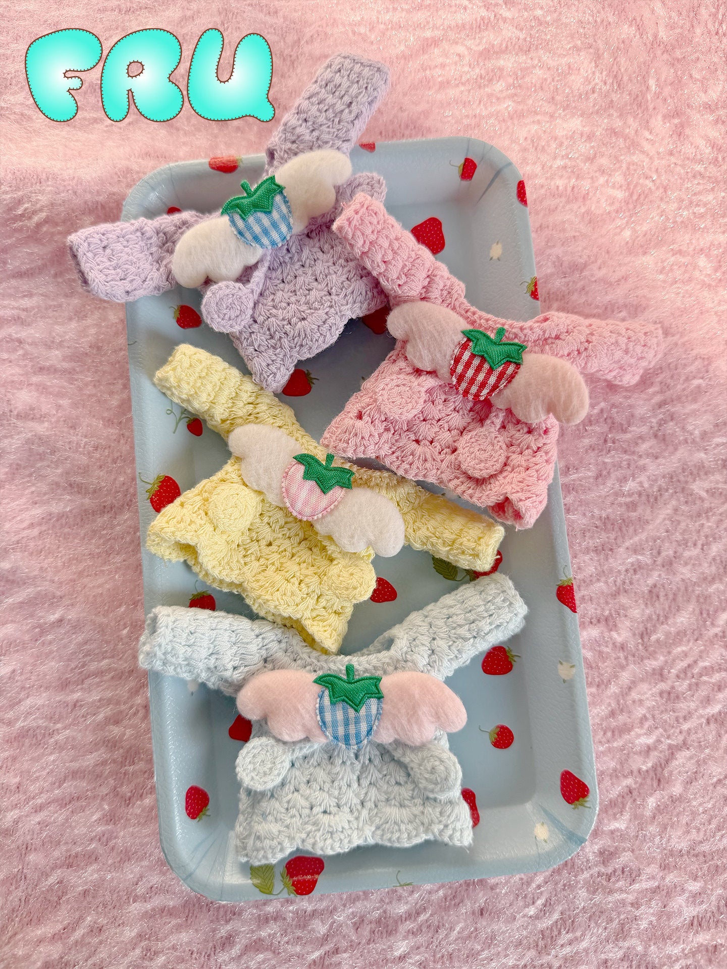 frufru - Kawaii Strawberry Knit Hair Clip hair clip frufru