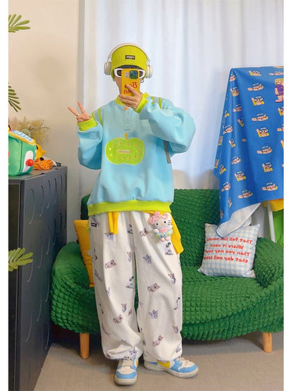 KURIOSITAET - Decora Kei Blue Pullover Sweatshirt sweatshirt KURIOSITAET