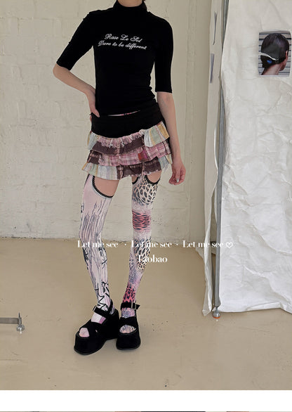 LET ME SEE - Ultra Thin Graphic Tights tights let me see