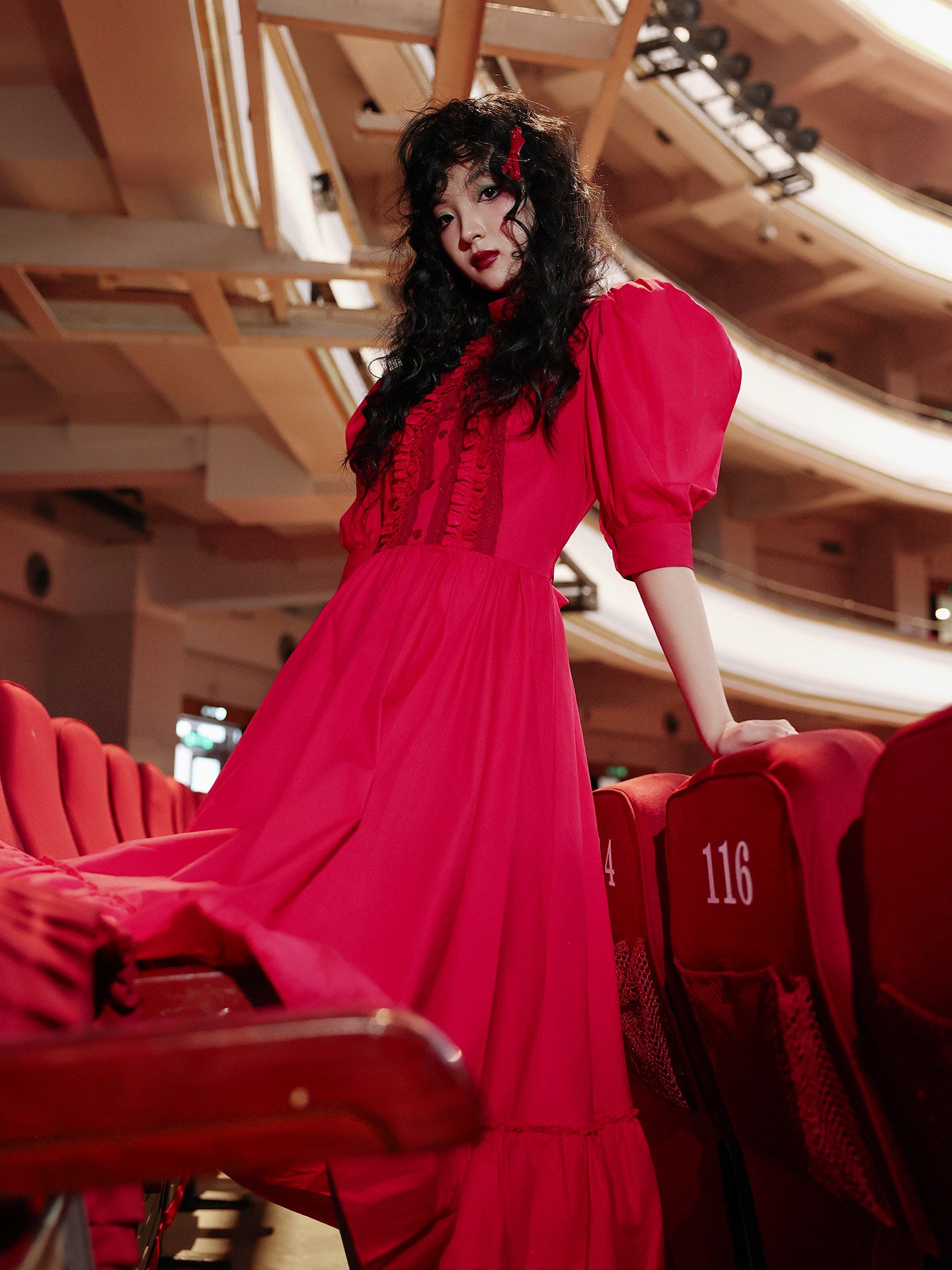 Nanjun Vintage - Bordeaux Red Royal Maxi Dress dress Nanjun Vintage