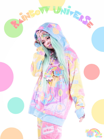 Rainbow Universe RUX - Decora Kei Pastel Macaron Hoodie hoodie Rainbow Universe RUX