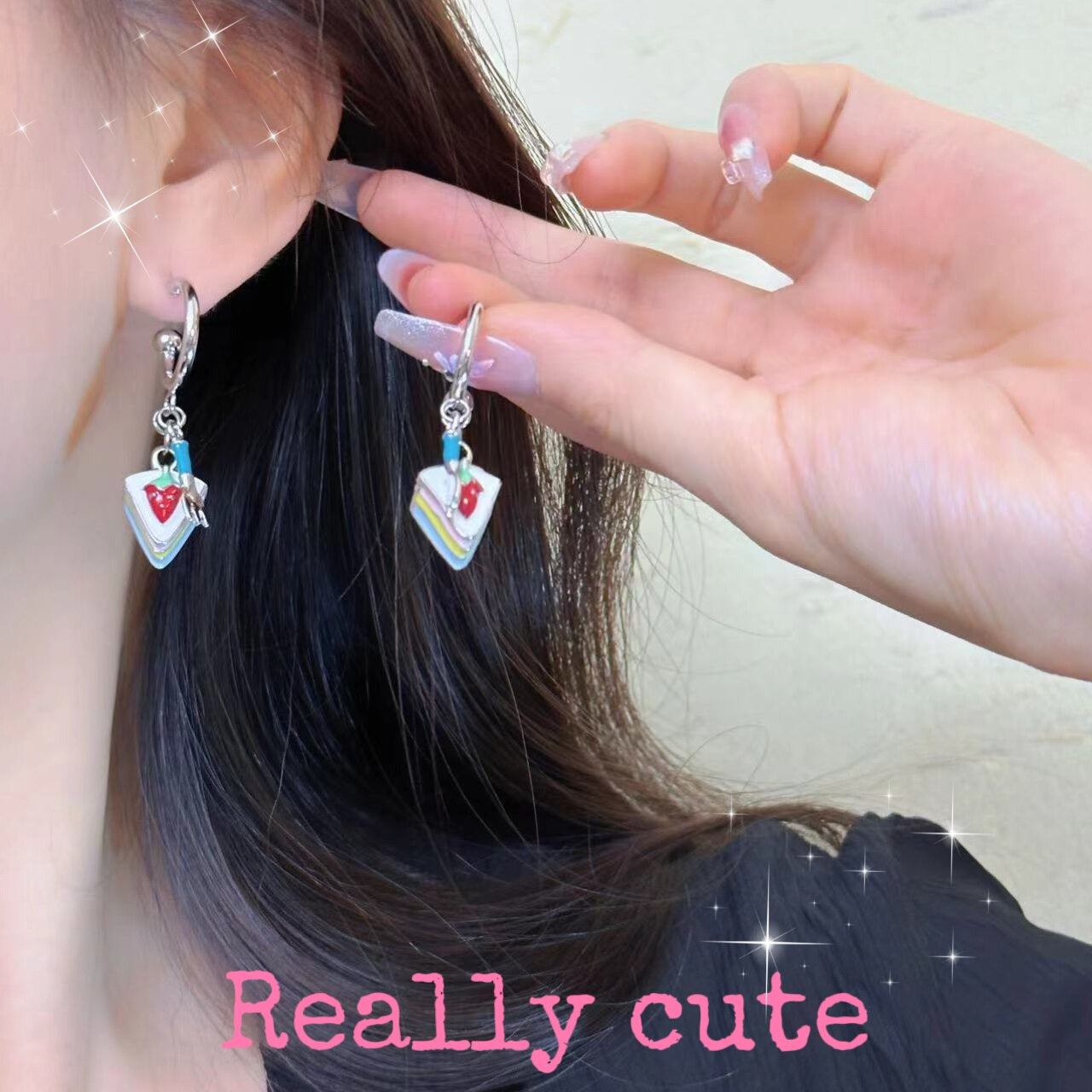 Strawberry Cake Necklace & Bracelet | Colorful Y2K Kawaii Harajuku Jewelry bracelet really cute