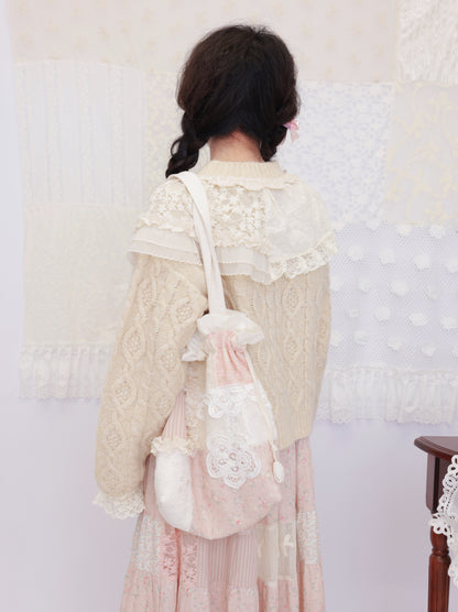SemenCoicis - Floral Patchwork Drawstring Bag bag SemenCoicis