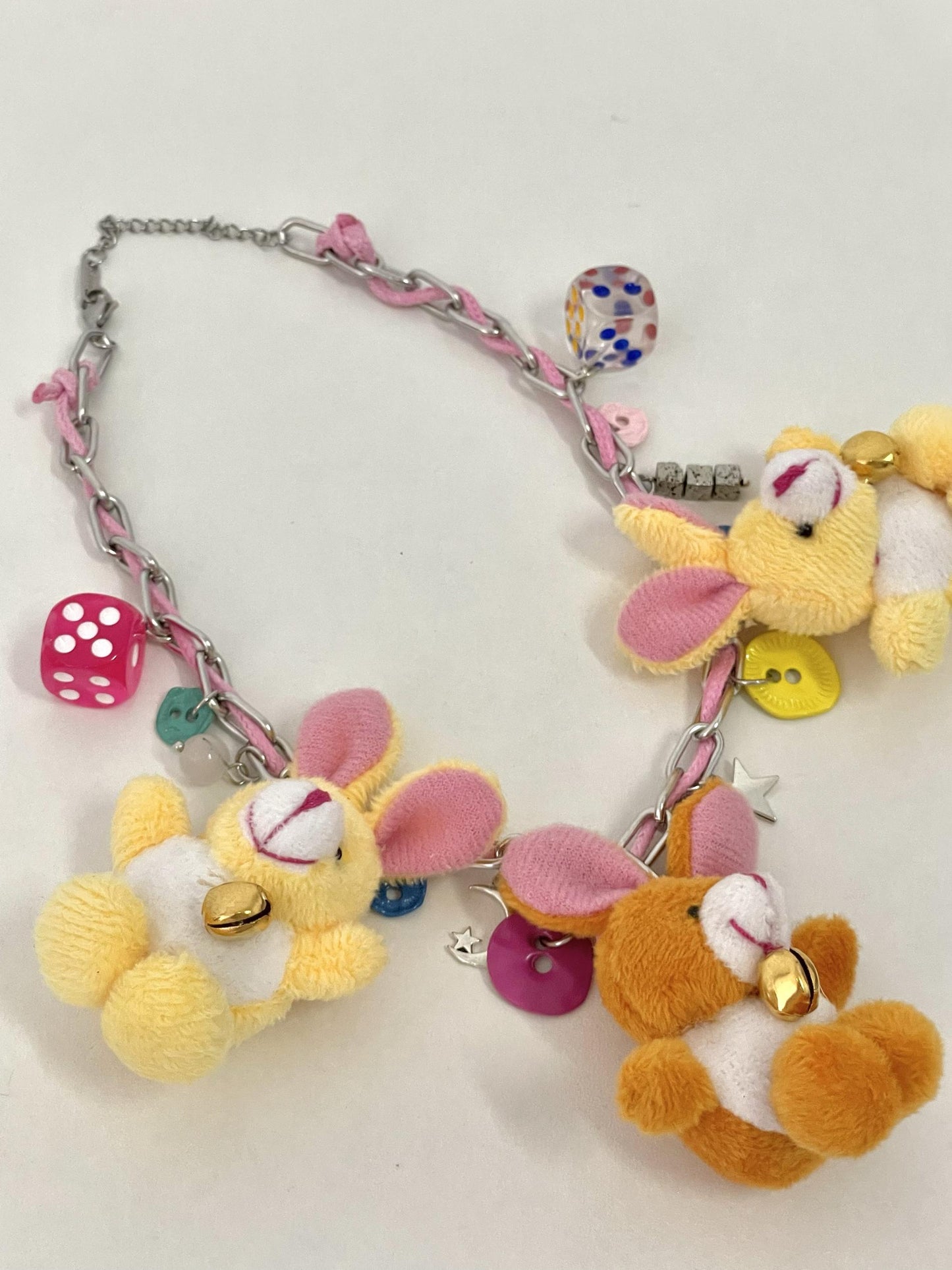 Salty Gummy - Y2K Plush Doll Necklace Handmade Quirky Choker necklace Salty Gummy