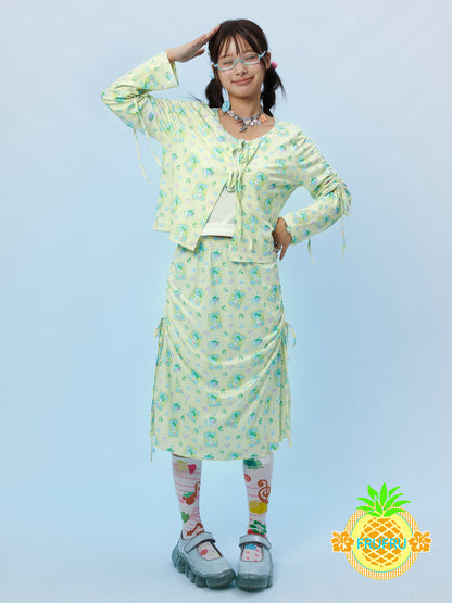 Frufru Cute Print Lightweight Sun Shirt | Kawaii Casual Layering Top shirt frufru