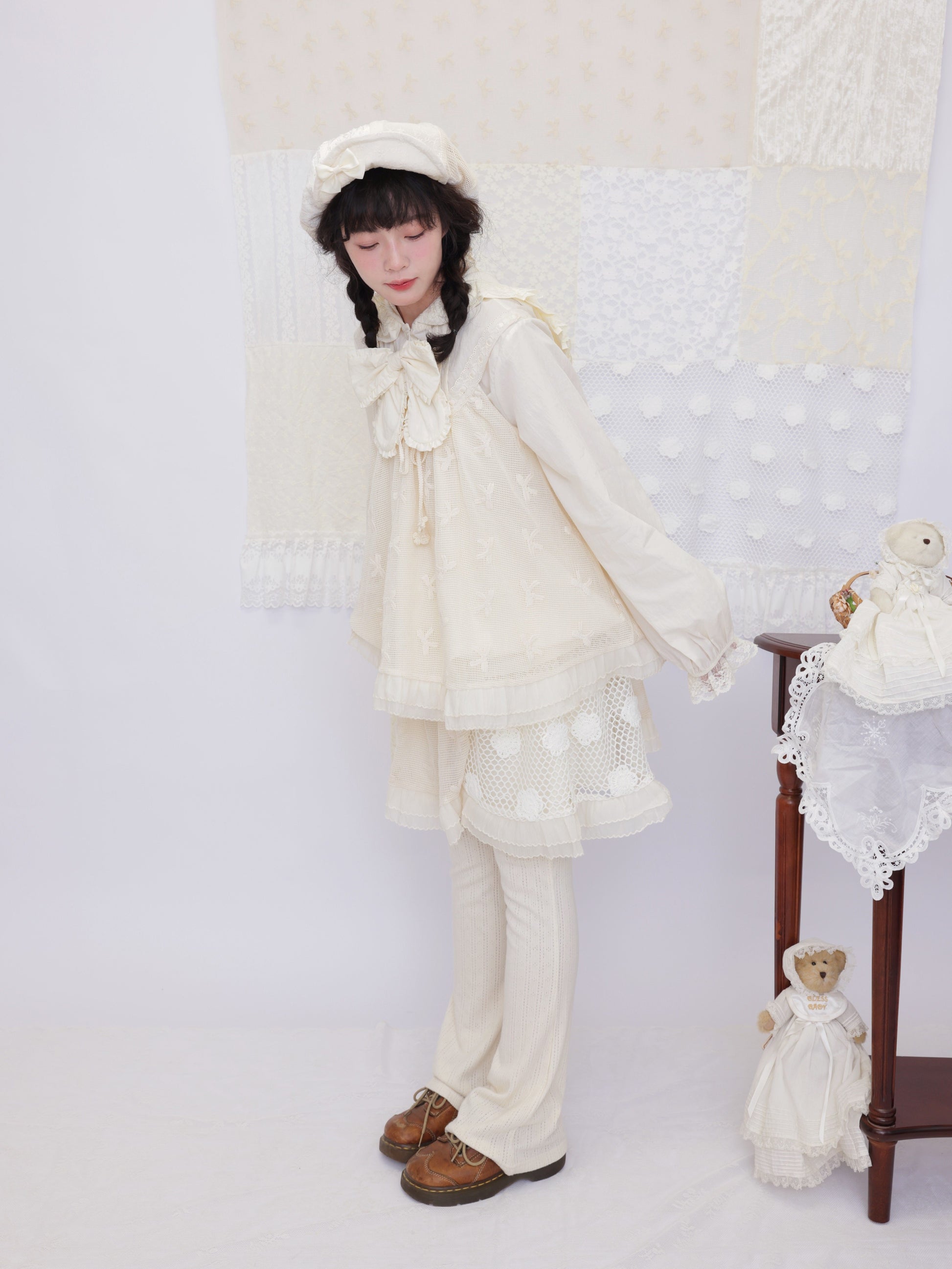 SemenCoicis - Crochet Patchwork Knit Pants pants SemenCoicis