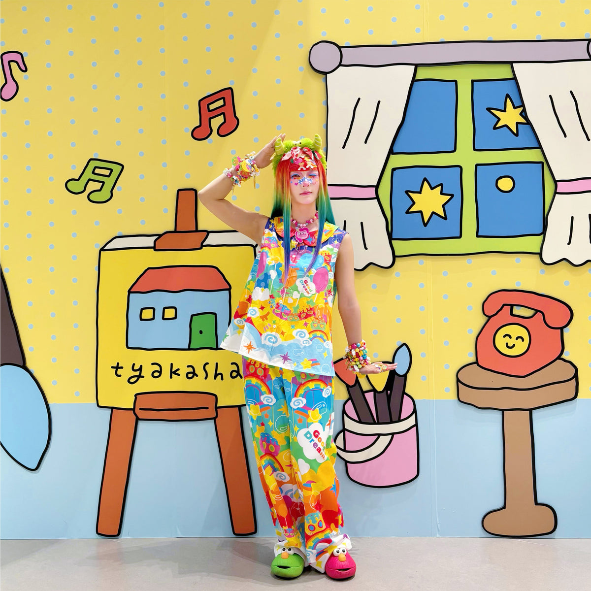 Rainbow Universe RUX - Rainbow Decora Tank Top Shorts Set set Rainbow Universe RUX