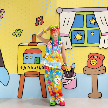 Rainbow Universe RUX - Rainbow Decora Tank Top Shorts Set set Rainbow Universe RUX