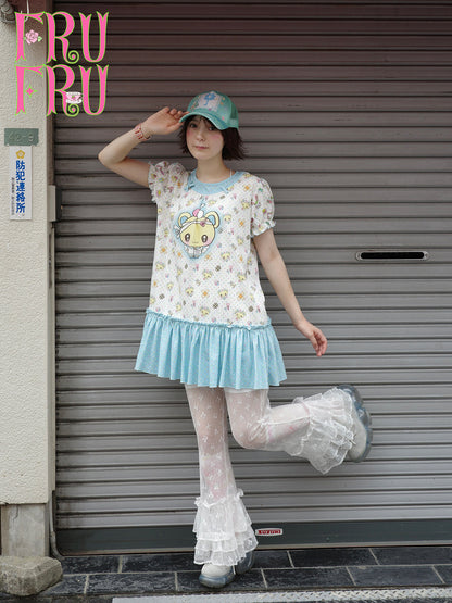 frufru - Bear Bunny Print Dress | Kawaii Japanese Casual Harajuku Fashion dress frufru