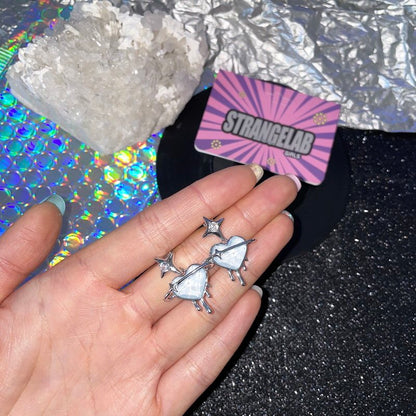 Strangelab - Y2K Melted Heart Earrings earrings strangelab
