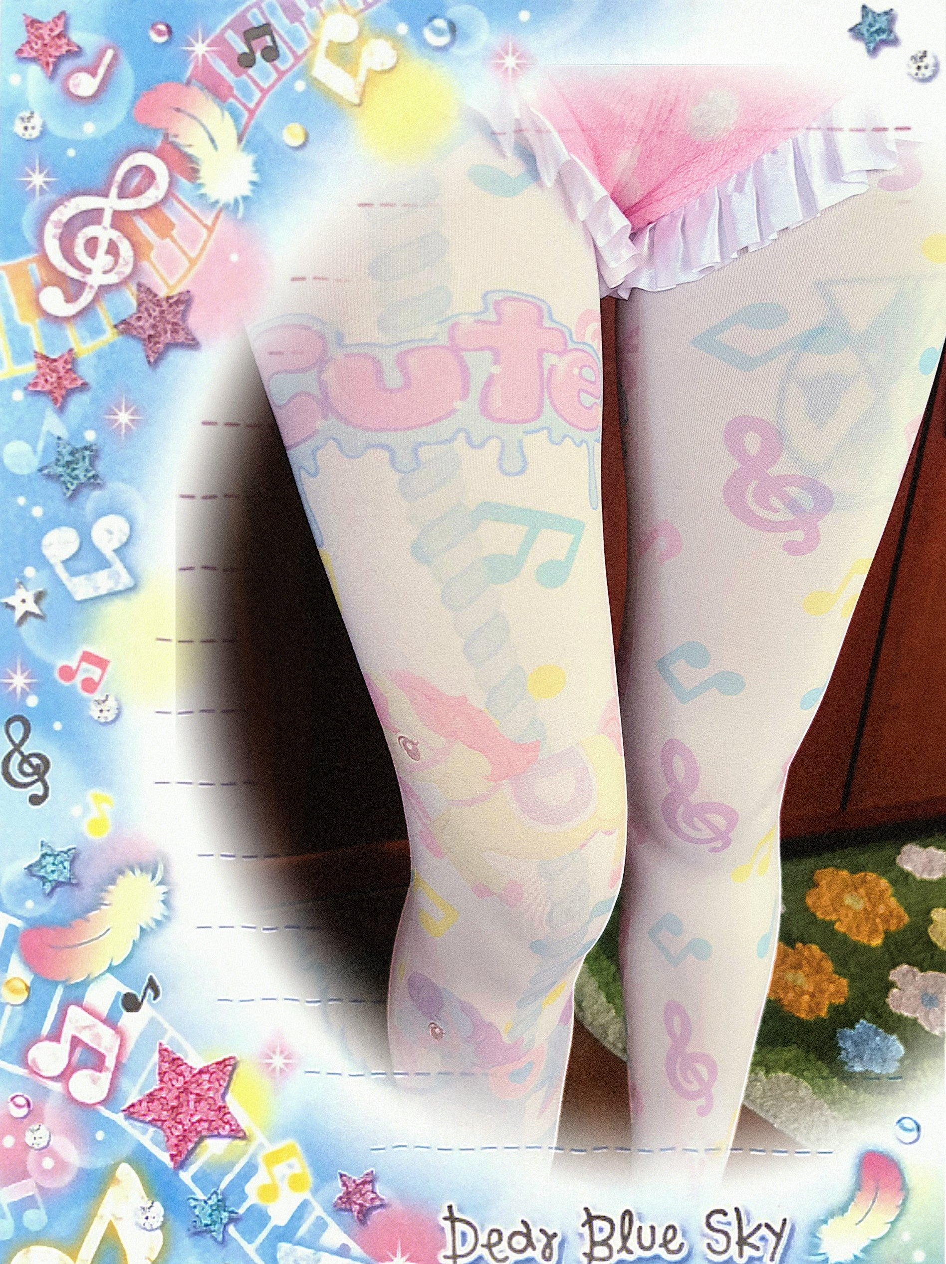 NIHON KIDS - Decora Tights Colorful Carousel Harajuku tights NIHON KIDS