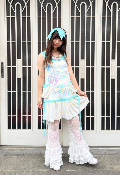 frufru - Mint Green Y2K Print Tank Dress dress frufru