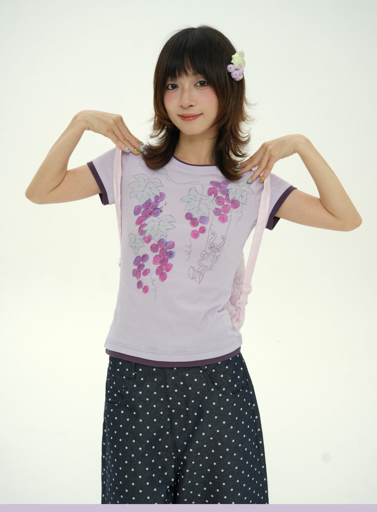 Rabbit Rain - Grapevine Fairy Girl Fitted T-Shirt tshirt RabbitRain