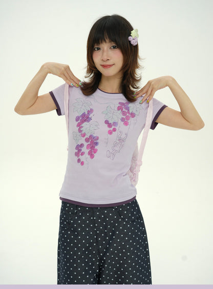 Rabbit Rain - Grapevine Fairy Girl Fitted T-Shirt tshirt RabbitRain