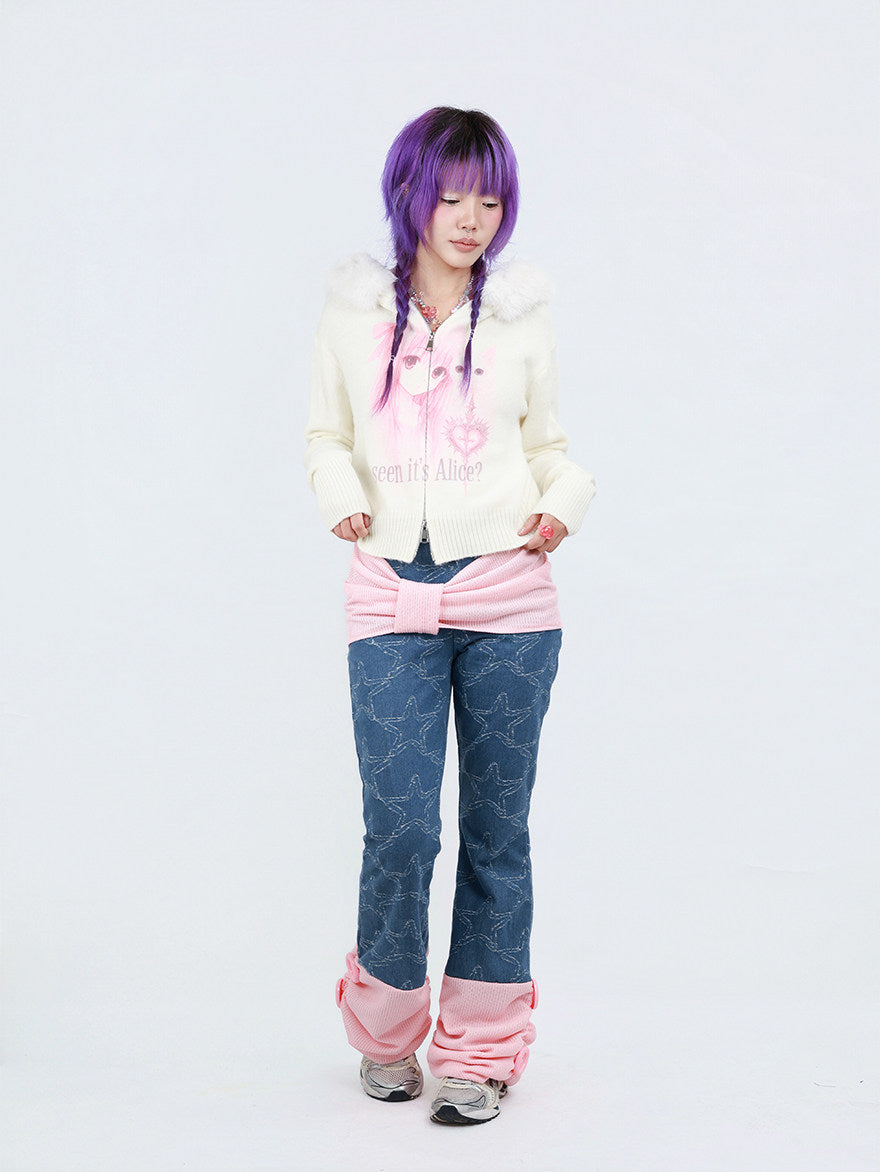 NIHONKIDS - Star Patch Flare Jeans pants NIHON KIDS