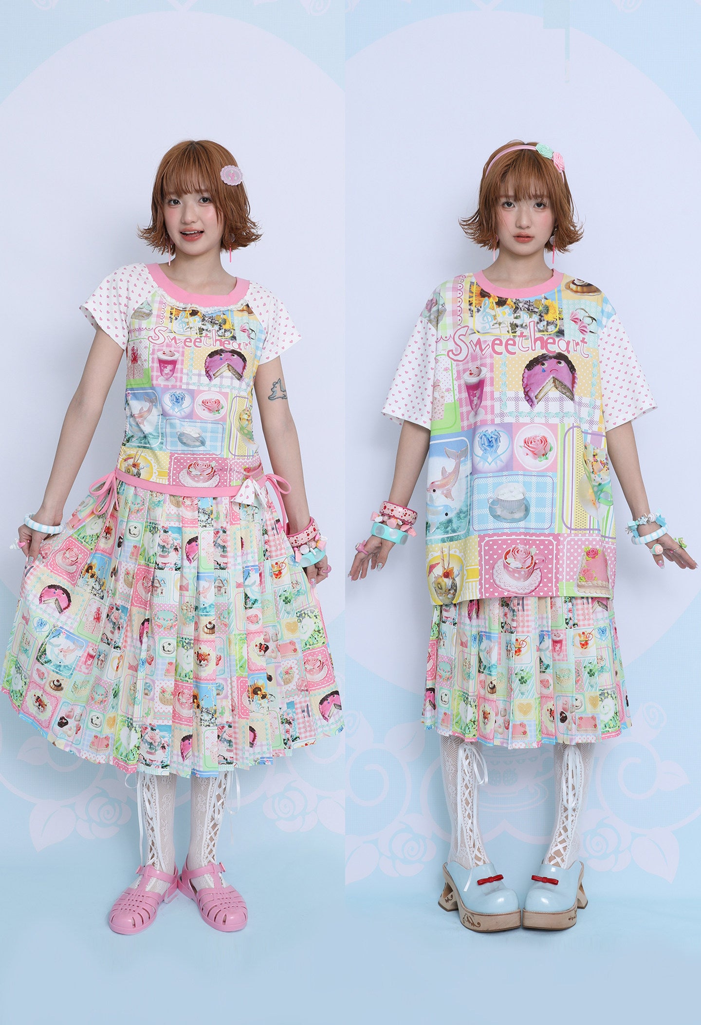 frufru - Cute Cake Print Cotton Tee tshirt frufru