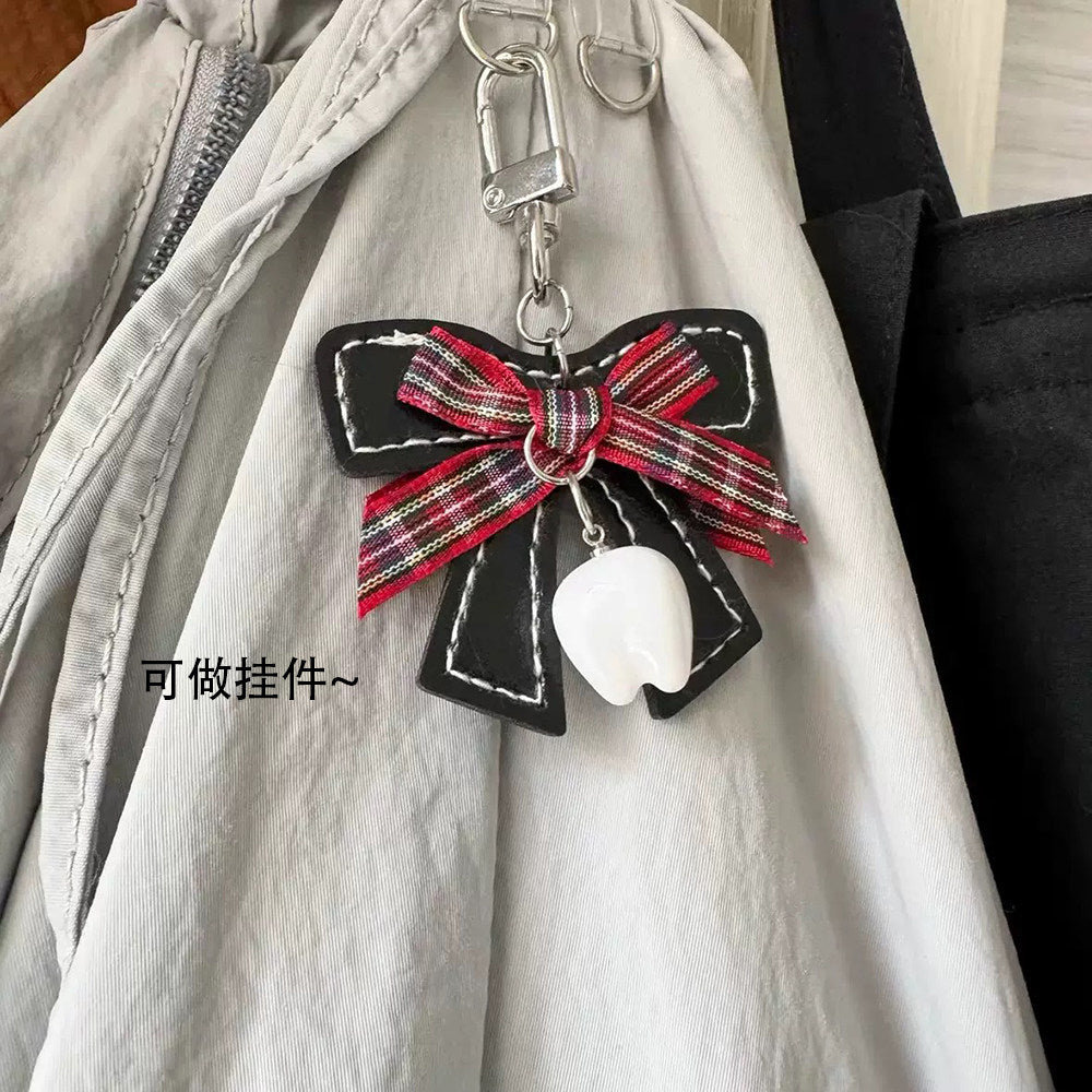 KHEPHAIA - Red Bow Pendant Necklace necklace KHEPHAIA