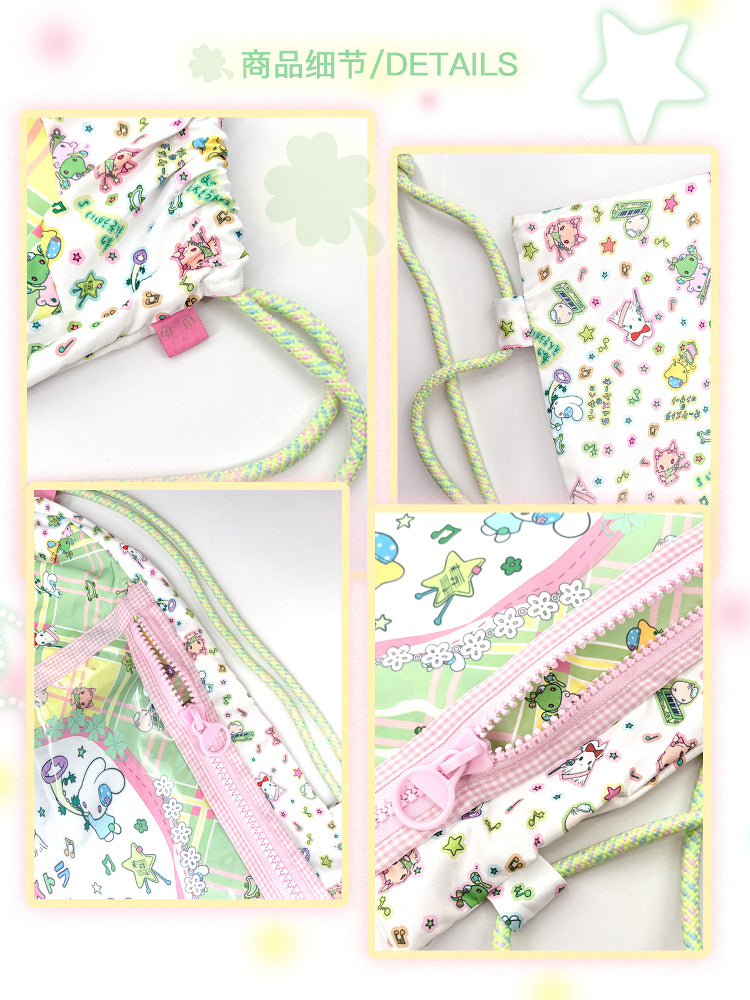 Shishihshop Drawstring Backpack | Harajuku Music Concert ItaBag bag shishihshop