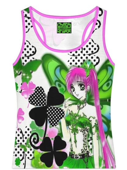 ki00bi00 - Clover Anime Slim Tank Top camisole ki00bi00