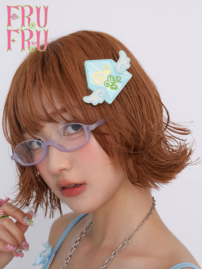 frufru - Rose Letter Envelope Hair Clip hair clip frufru