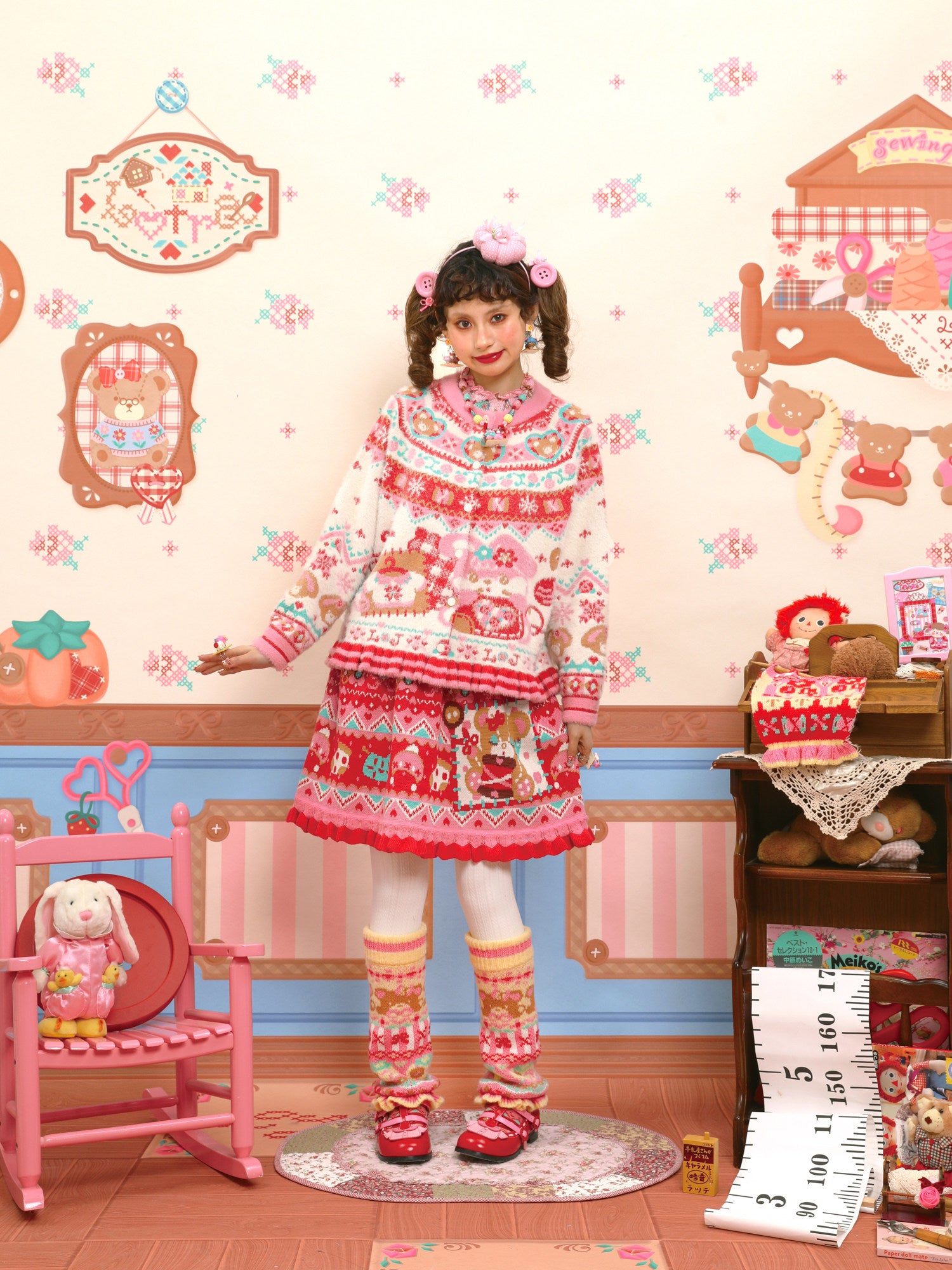 Lutra Jump - Decora Fair Isle Knit Cardigan cardigan Lutra Jump