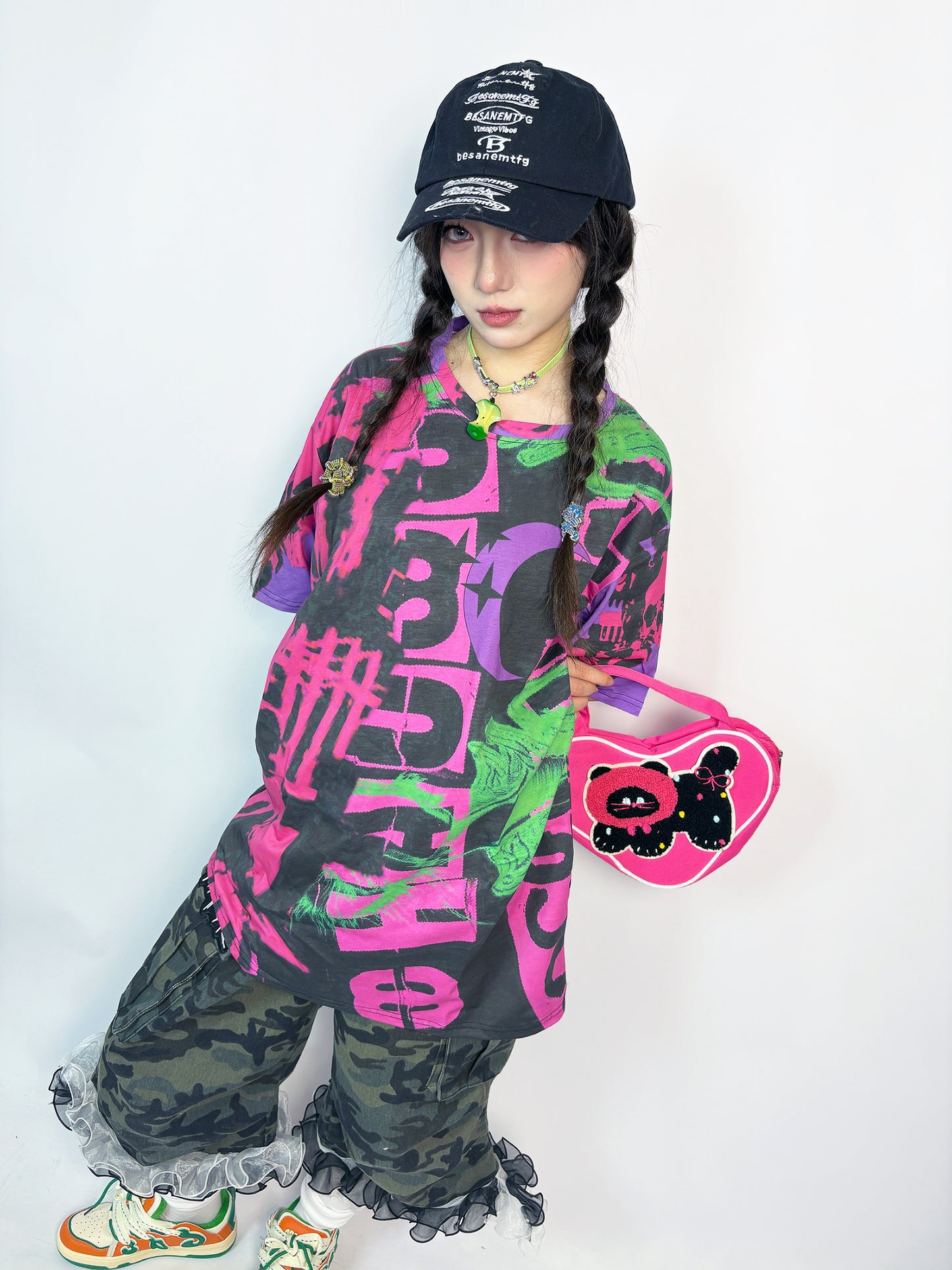 LEERROO - Decora Kei Graffiti Short Sleeve Tee tshirt Leerroo