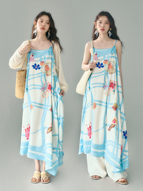 uare - Picnic Gingham Satin Slip Dress dress Land Decora