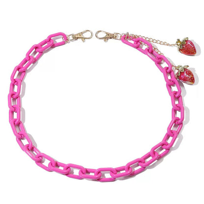 Strawberry Acrylic Pants Chain chain really cute