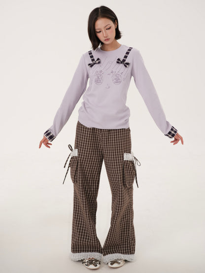 Rabbit Rain - Chocolate Plaid Adjustable Drawstring Pants PANTS RabbitRain