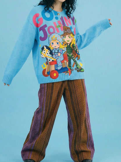 MeowMeow - Anime Graphic Knit Sweater cardigan MeowMeow Bug