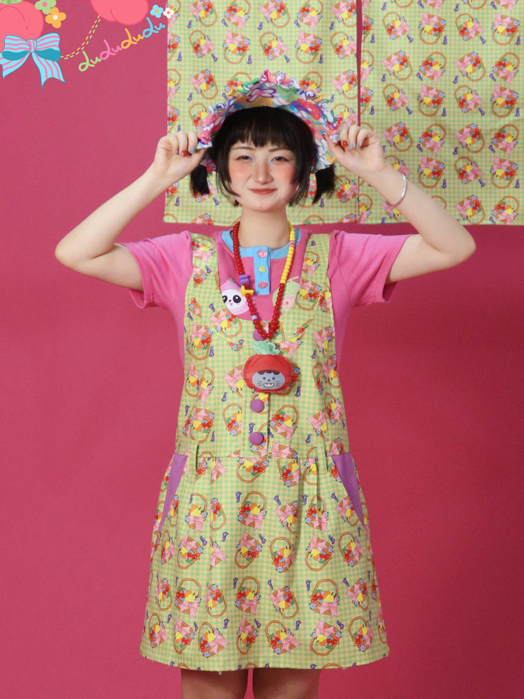 Kawaii Suspender Dress – Fruit Basket Print dress LULULULU