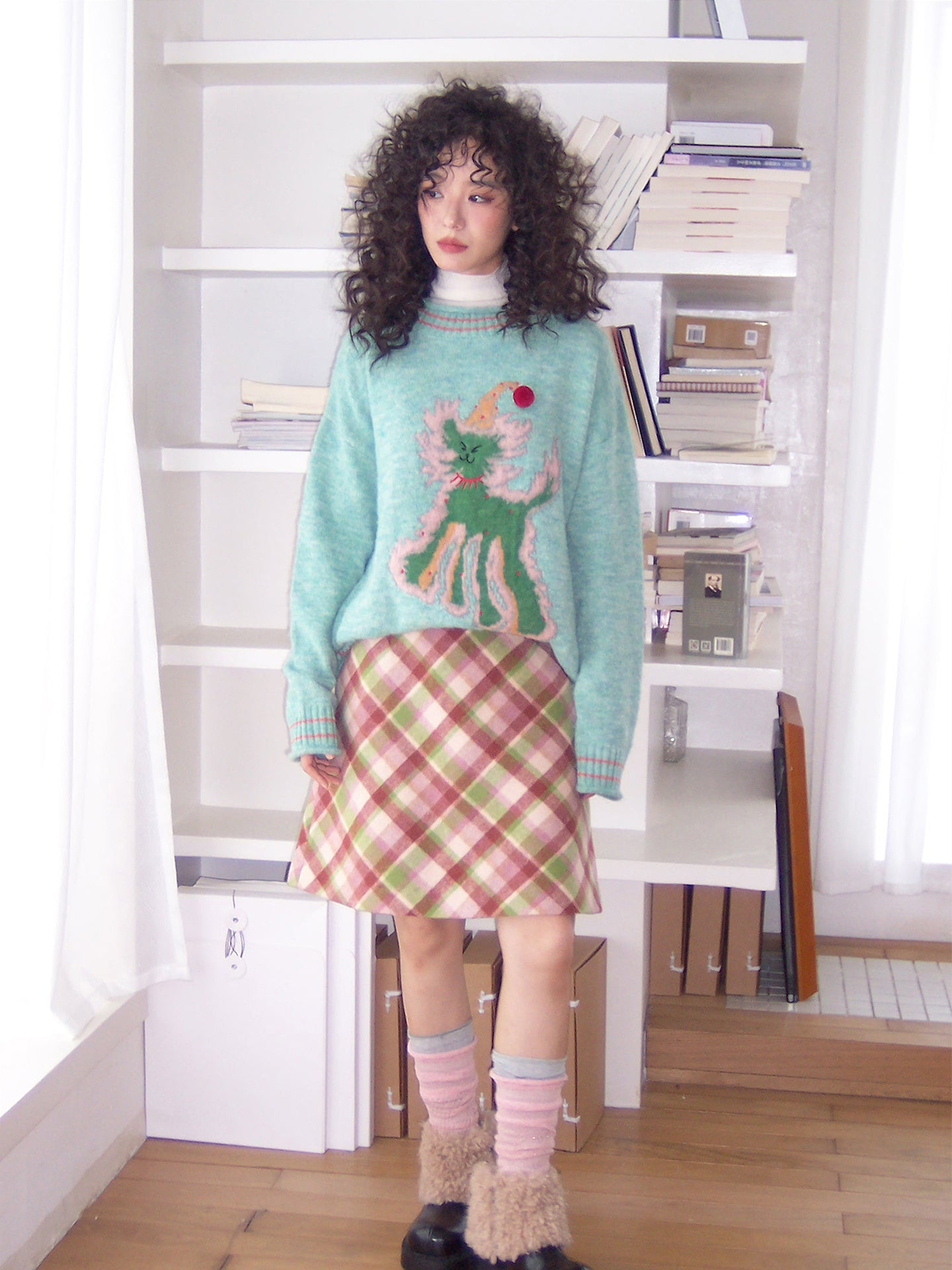Chemical Girl - Girly School Style Plaid Wool A-Line Skirt skirt chemical girl