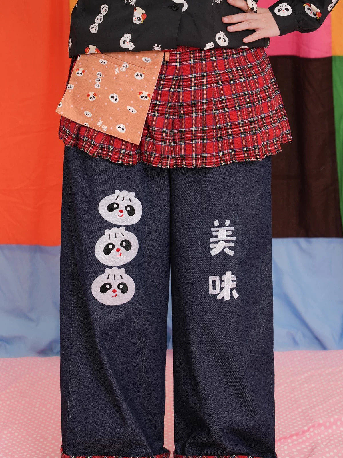 NIKKOU - Pleated Layering Pannier Skirt overskirt Nikkou home