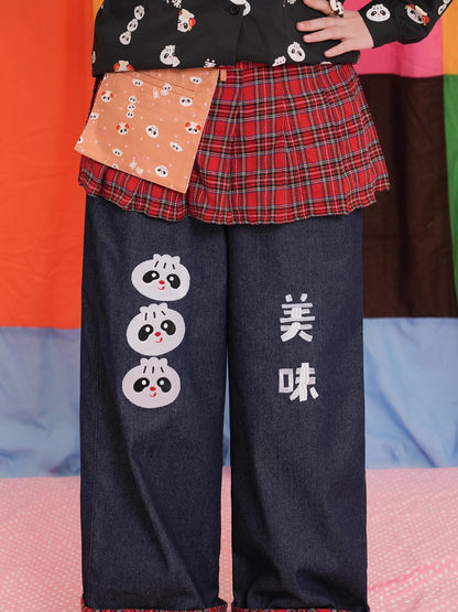NIKKOU - Pleated Layering Pannier Skirt overskirt Nikkou home