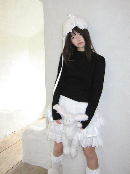 Daytoday Everyday Institute - Black White Crewneck Sweater sweater daytoday everyday institute